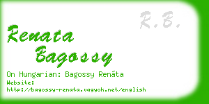 renata bagossy business card